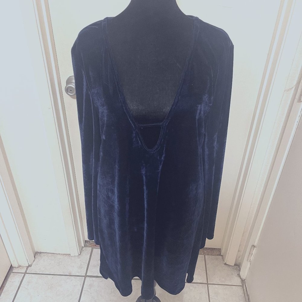 Velvet Bell Sleeve Mini Dress